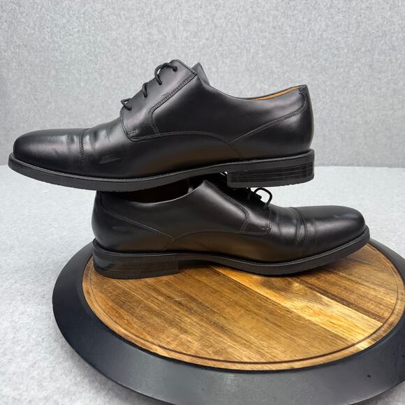Cole Haan Cap Toe Oxfords Men\'s 15 Black Leather Dress Shoes C40254